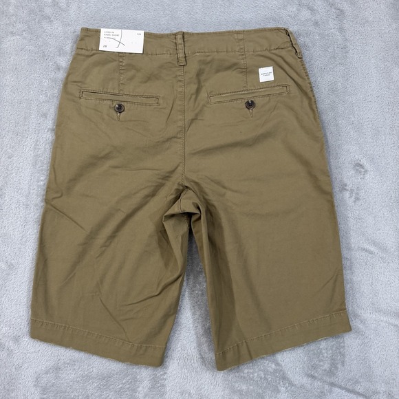 American Eagle Outfitters Other - NWT American Eagle Shorts Mens 28x12 Brown Flat Front Chino Longer Length Flex